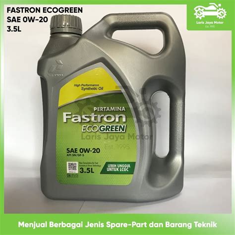 Jual OLI FASTRON ECO GREEN SAE 0W 20 3 5L OLI MESIN ORIGINAL ASLI