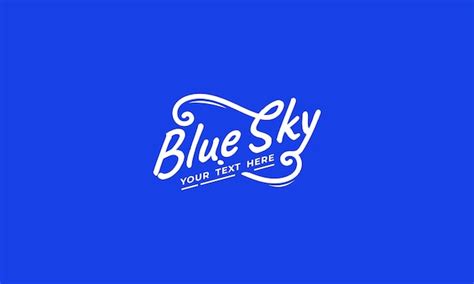 Premium Vector | Logotype typography logo for Blue sky