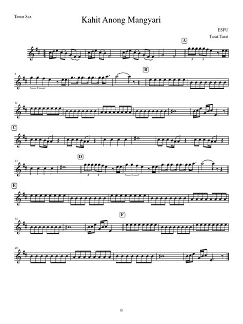 Tenor Sax | PDF