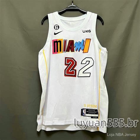 Hot Pressed Camiseta Miami Heat Camiseta Jimmy Butler White City