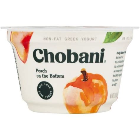 Chobani Non Fat Greek Yogurt Peach On The Bottom OBX Grocery Stockers