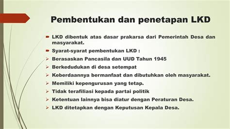 Lembaga Kemasyarakatan Desa Peran Fungsi Pptx