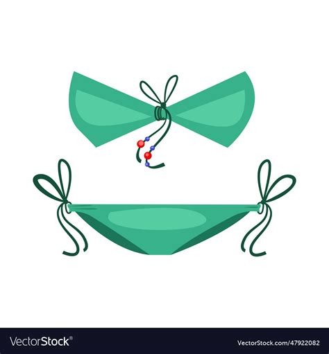 Bikini Sexy Swimsuit With Strings Royalty Free Vector Image