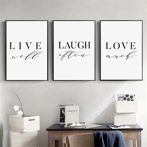 Live Laugh Love Quotes Posters Print Canvas Painting Wall Art ...