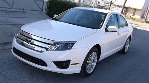 Sell Used 2012 Ford Fusion Sel Sedan Auto Leather Pearl White V6