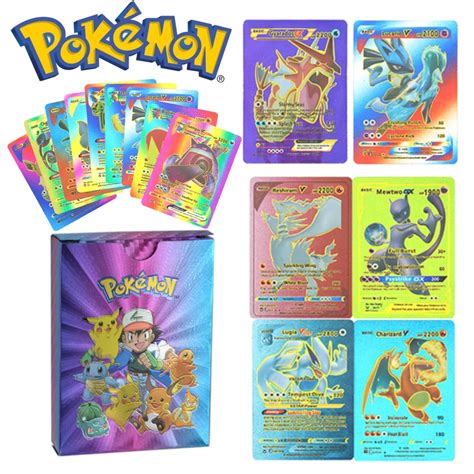 Cartes Pokemon Vmax En M Tal Argent Noir Or Livraison Gratuite