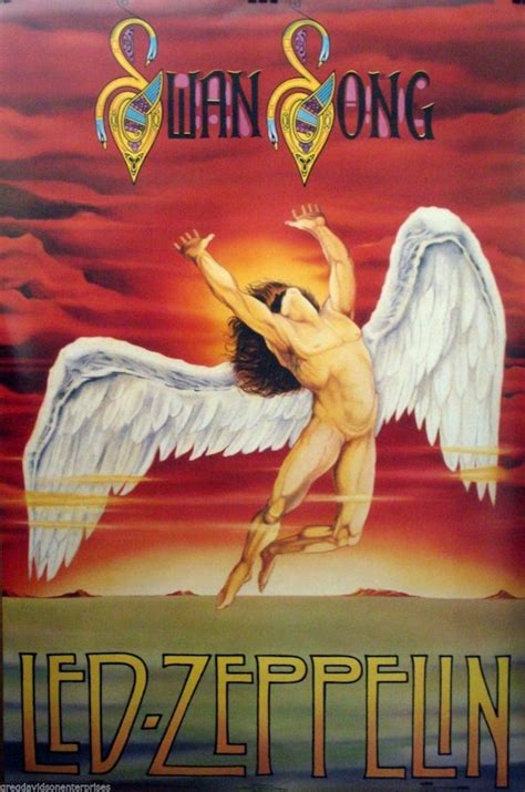 Led Zeppelin 23x35 Swan Song Poster 1986 Etsy