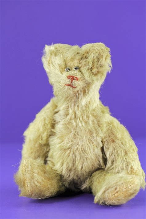 Antique Light Colored Mohair Teddy Bear Glass Eyes Stitched Nose Jointed Antique Price Guide