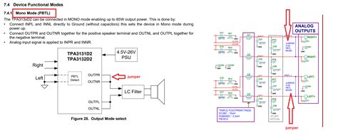 Tpa3131d2 Output Emi Filter Connection In A Btl Configuration Audio Forum Audio Ti E2e