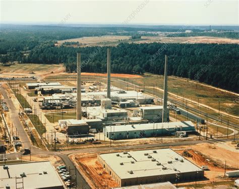 Aerial view of tritium production facility, USA - Stock Image - T170 ...