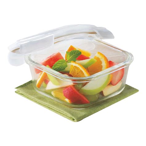 Buy Borosil Klip N Store Ml Borosilicate Glass Square Storage