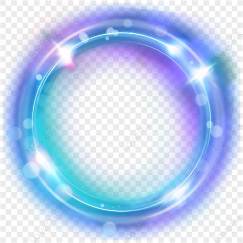 Neon Simple Halo Blue Lines Aperture Light Effect Png Image Free