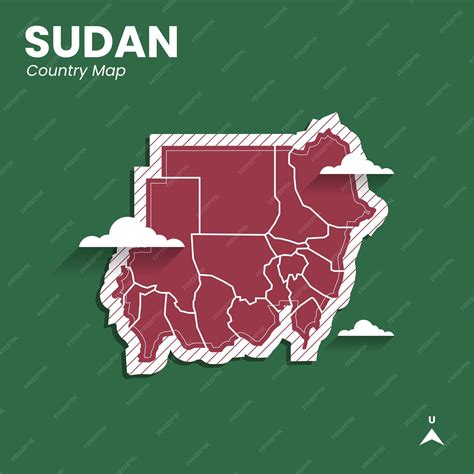 Premium Vector | Sudan country colored vector map high detailed ...