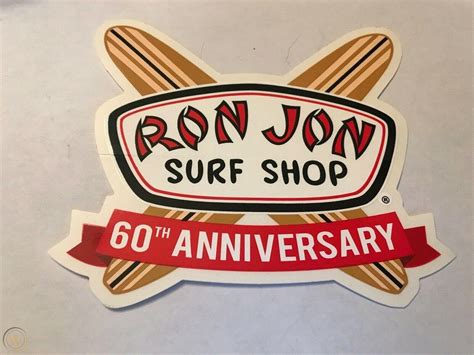 RON JON SURF SHOP STICKER DECAL SURFBOARD 60TH ANNIVERSARY | #3839574600