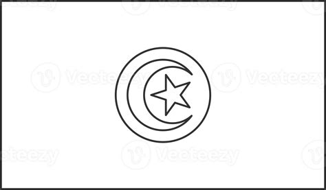 Tunisia flag, for color the flag. Draft flag. 29709852 PNG