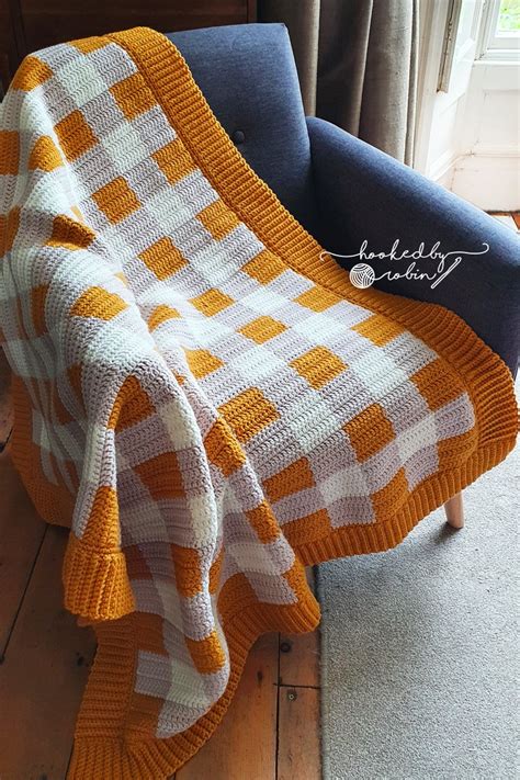 Crochet Gingham Blanket Free Video Tutorial And Written Pattern