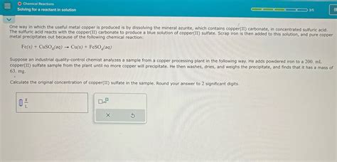 Answered Iii O Chemical Reactions Solving For A Bartleby