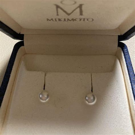 Mikimoto Logo Earrings for Women | Mercari