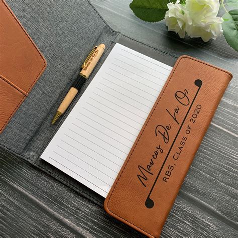 Personalized Notebook Portfolio With Refillable Notepad Etsy