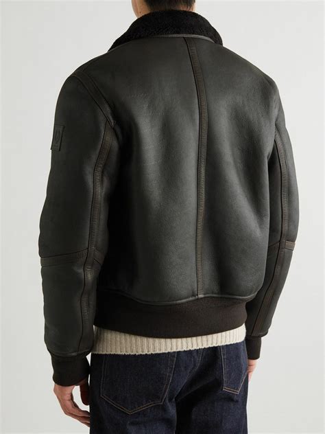 Belstaff - Tracer Shearling-Trimmed Leather Jacket - Brown Belstaff