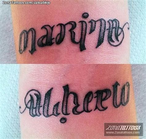 Tatuaje De Ambigramas Alberto Marina