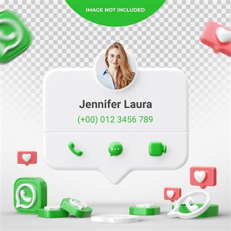 Premium Psd D Rendering Whatsapp Profile