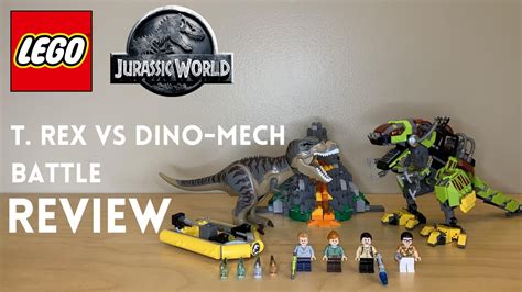 Lego Jurassic World T Rex Vs Dino Mech Battle Review Youtube