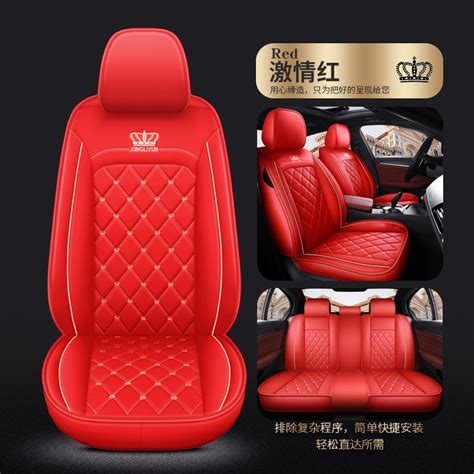 Universal Fit Car Seat Covers Pu Leather Full Set Made Available For