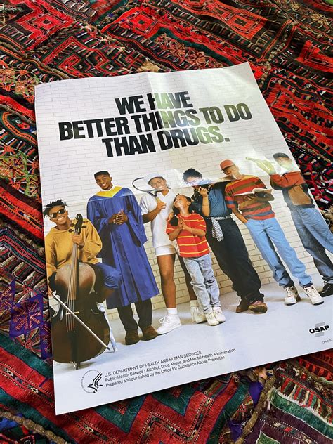 Vintage Rare Anti-Drug Campaign Poster (1992) – BLK MKT Vintage