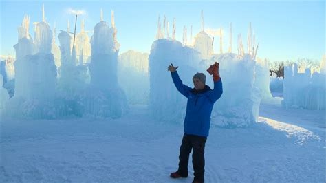 Ice Farmers Creating Stunning Acre Sized Ice Castle In Canada Abc News