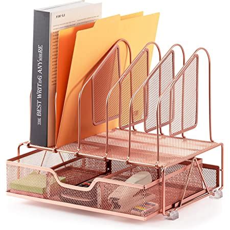 Amazon BLU MONACO Workspace Rose Gold Desk Organizers And Storage