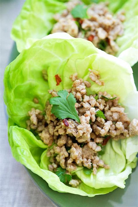 Pork Larb Lettuce Wrap Recipe - Rasa Malaysia