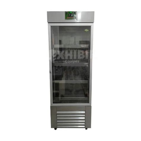 Nevera Refrigerador Vertical Puerta En Vidrio Acero Inox Anti Cido