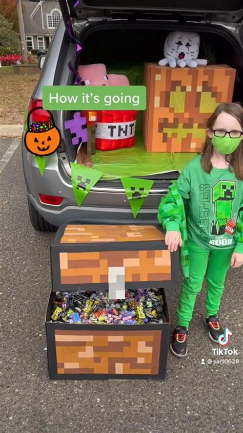 Handmade Minecraft Trunk Or Treat Design 🎃 Trunk Or Treat Halloween