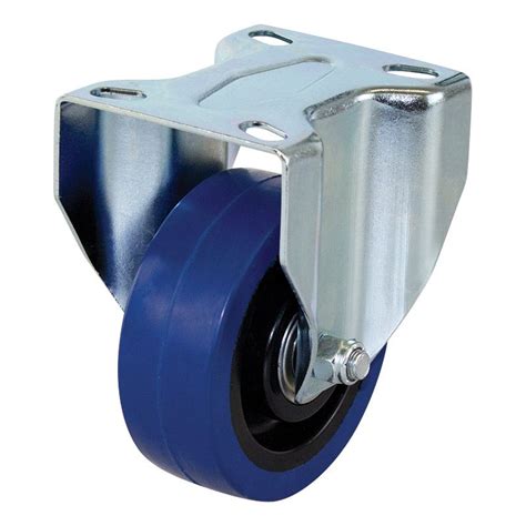 CASTOR 100mm FIXED RUBBER WHEEL 150kg Eyre Trading