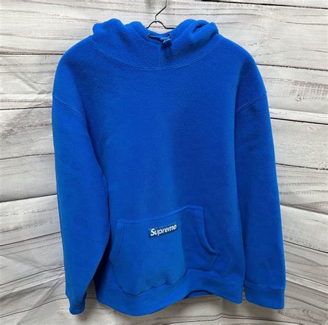 Yahooオークション Supreme Polartec Hooded Sweatshirt ブルー サ