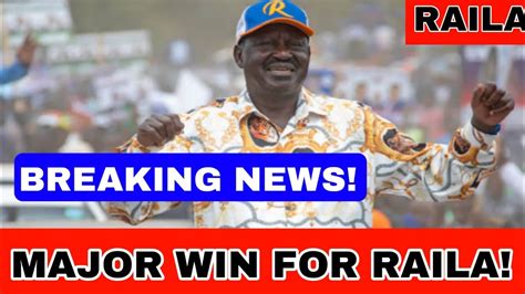 Breaking Major Win As Raila Odinga Receives Support From This