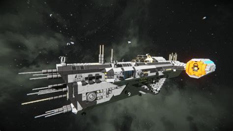 Space Engineers UNTF DARK NIGHT BATTLE CRUISER V 1 0 Blueprint Ship