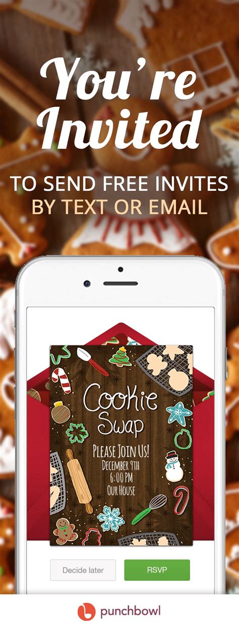 Send Free Cookie Swap Party Invitations | Cookie swap party, Cookie swap, Cookie exchange party