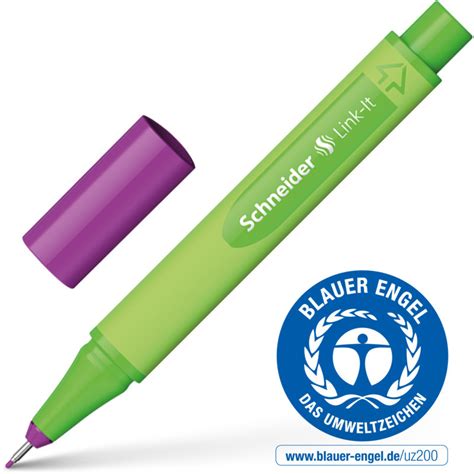 Schneider Link It Fineliner Pen Electric Purple Pack Of