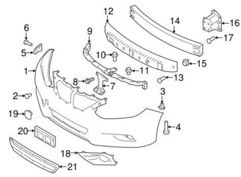 62240 9HS0A Nissan Retainer Front Bumper 622409HS0A New Genuine OEM