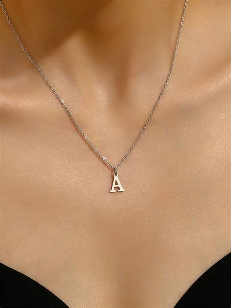 Pi Ce Collier Pendentif De Lettre Anglaise Simple Cadeau De La