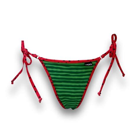 Watermelon Brazilian Tie Sides Bikini Bottom Micro Gigi