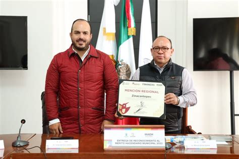 Por Segundo AÑo Consecutivo Zinacantepec Recibe Reconocimiento Del Ihaem Reporte Valle De Toluca