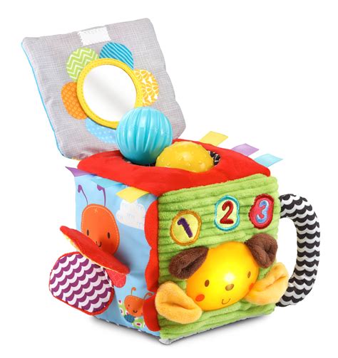 vtech soft  smart sensory cube put   ball play baby toy