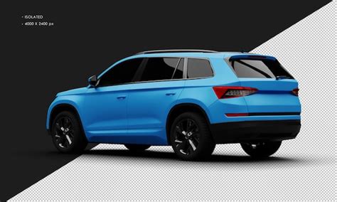 Realista Aislado Azul Mate Moderno Crossover Suv Coche Desde La Vista