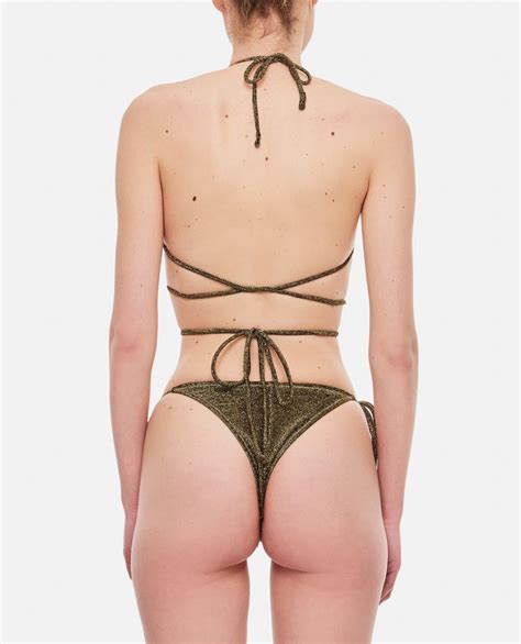 Reina Olga Miami Lurex Bikini Set In Brown ModeSens