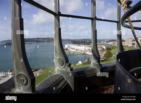 Inside Smeaton's Tower on Plymouth Hoe, Plymouth, South Devon: view of ...