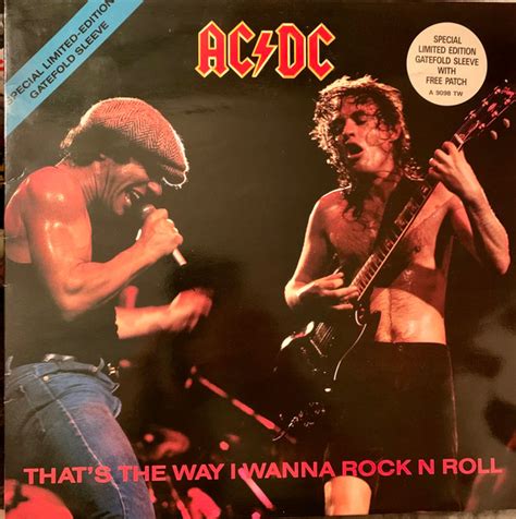 Ac Dc Thats The Way I Wanna Rock N Roll 1988 Gatefold Vinyl