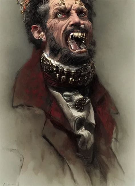 Close Up Concept Art Of A Loud Victorian Character By Stable